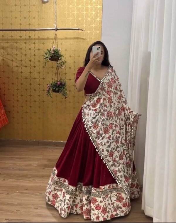 Festival Wear Red Lehenga Choli