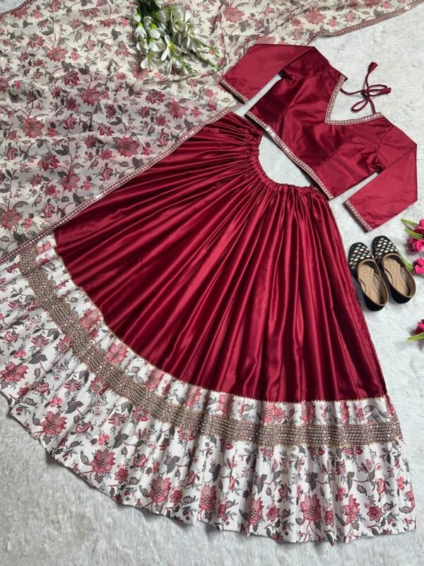 Festival Wear Red Lehenga Choli - Image 2